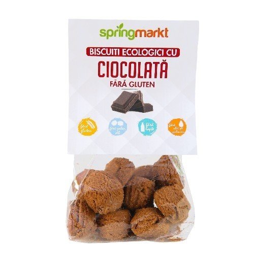 Biscuiti cu ciocolata bio fara gluten 100 g